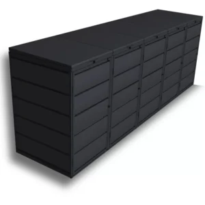 Coffret Kuba Store Métal Noir | 5 Conteneurs