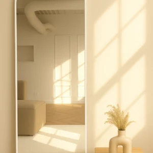 Maj Boogspiegel 190×60 cm – Mat wit