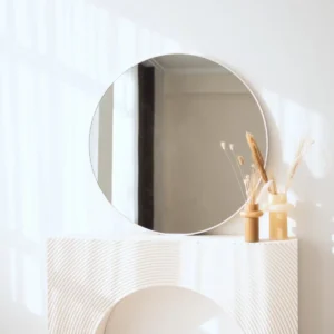 Nea Ronde spiegel 120 cm – Mat Wit