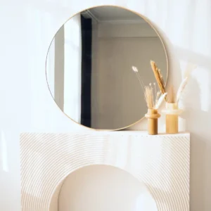 Nea Ronde spiegel 120 cm – Zacht Goud