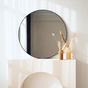 Nea Ronde spiegel 120 cm – Zwart