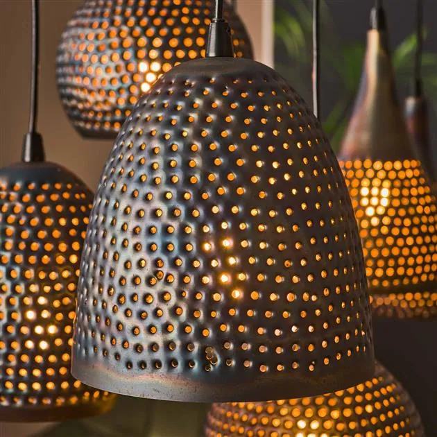 Pinch Hanglamp 7-lichts Zwart bruin – Image 3