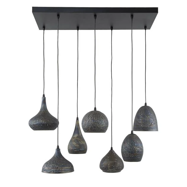Pinch Hanglamp 7-lichts Zwart bruin – Image 5