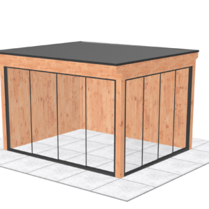 DHZ Pergola Sereno by Gadero - Red Class Wood 400 x 330 cm - Type 1