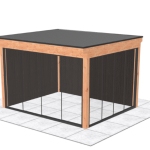 Auvent DIY Sereno by Gadero – Red Class Wood 400 x 330 cm – Type 2