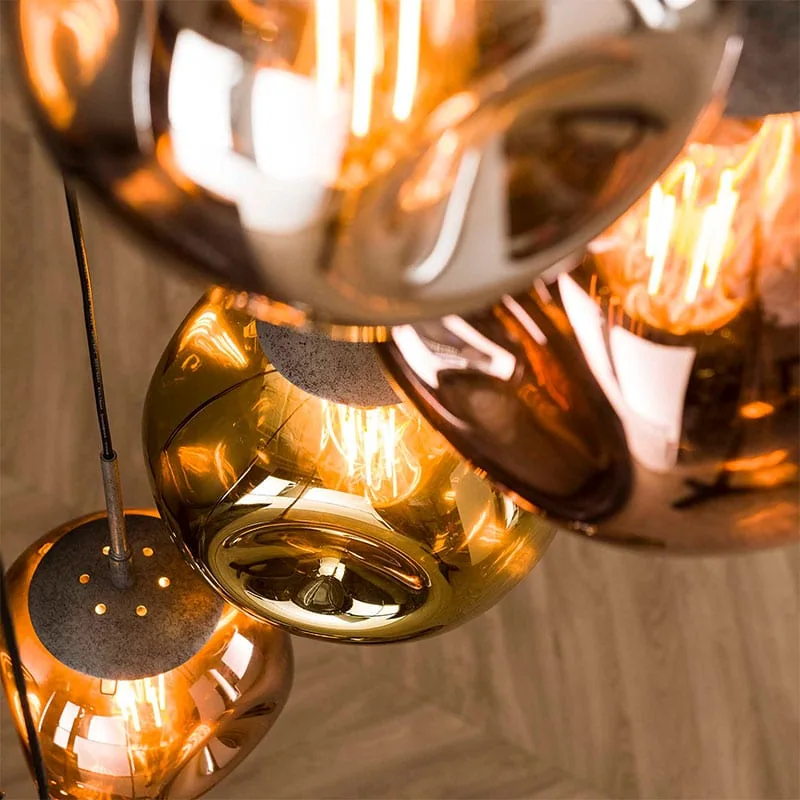 Solaro 7-lichts Hanglamp rond getrapt industrieel – Image 3
