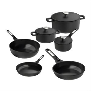 BergHOFF Leo Phantom Batterie de cuisine 6 pièces avec ensemble de protections pour casseroles offert