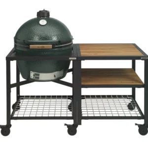 Cuisine d’extérieur à composer avec table latérale + Big Green Egg XL