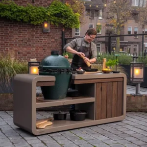Cuisine d’extérieur design Big Green Egg
