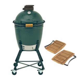 Big Green Egg Medium – avec support et planches latérales en acacia