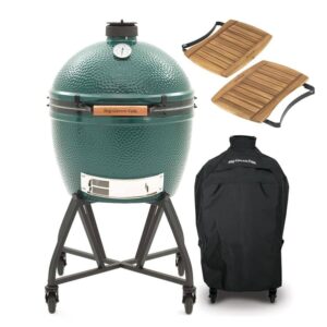 Big Green Egg XL – avec intEGGrated Handler, housse et tablettes latérales en acacia