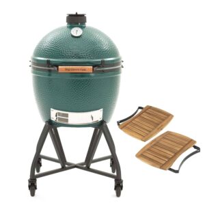 Big Green Egg XL – avec intEGGrated Handler et tablettes latérales en acacia