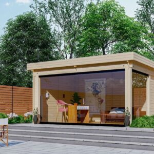 Pergola G4434 MG Interflex 448 x 340 x 257 cm Épaisseur des Parois 28 mm
