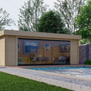 Chalet en Bois G6634 Interflex 667 x 340 x 250 cm Épaisseur des Parois 40 mm
