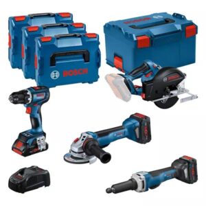 Bosch Bleu 0615990N3A 4 ToolKit 18V – 4 machines + 1 x ProCore 18V 4,0Ah + 2 x ProCore 18V 5,5Ah Comboset dans L‑Boxx