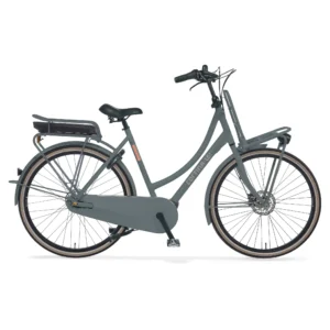 Cortina E-U4 Mouse Grey Matte Bes2 Elektrische Dames Transportfiets 7V