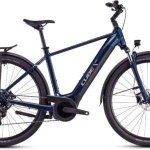 Cube Touring Hybrid One elektrische herenfiets Blauw 9Versnellingen