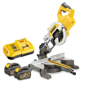 DeWalt DCS777N-XJ XR FlexVolt 54 Volt Scie à onglets et radiale 216 mm sans batteries ni chargeur