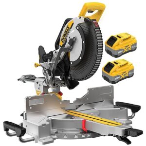 DeWalt DCS782XW2-QW 18V XR Scie à onglets et radiale 305 mm 2x Batteries 8,0Ah et chargeur