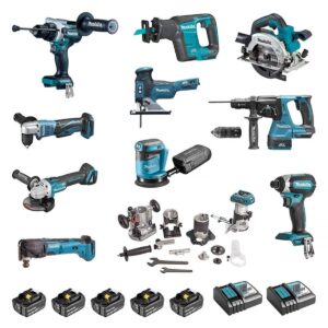 Makita DLX1108TJ1 Kit combiné 18V 11 machines – 5 x batterie 18V 5,0 Ah + 2 chargeurs