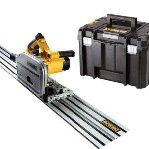 DeWalt DWS520KT-QS Scie circulaire plongeante 55 mm + rail de guidage 1,5 m dans coffret TSTAK