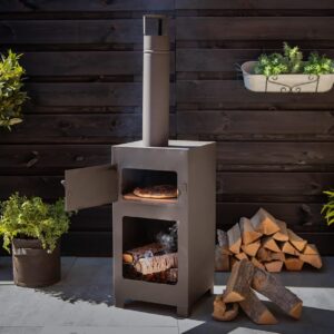 Esschert Terraskachel + Four à pizza Noir
