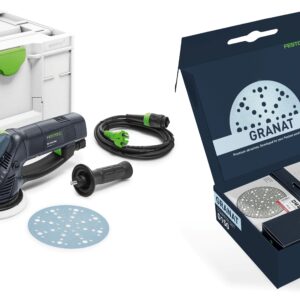 Festool 578181 RO150 FEQ GR-Set P Ponceuse excentrique ROTEX Allround + STF D150/48 GR-Set P (disques abrasifs Granat)