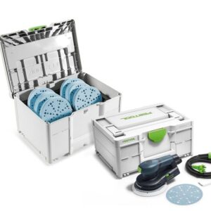 Festool 578272 ETS EC 150/5 GR Ponceuse excentrique + SYS-STF D150 GR-Set (disques abrasifs Granat) en Systainer