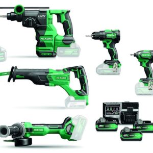 HiKOKI KC18H7B-MVA3 Combiset 7 machines avec chariot 3x batterie 5.0Ah et chargeur en coffret HSC