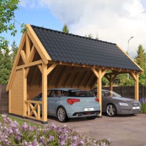 Kiosque Billund XL Type 2 Red Class Wood 600x460cm - Murs naturels