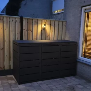 Kuba Store Habillage 3 conteneurs métal noir | 3 Conteneurs