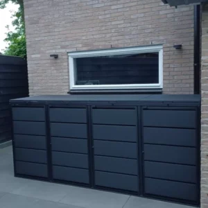 Kuba Store Habillage Métal Noir | 4 Conteneurs