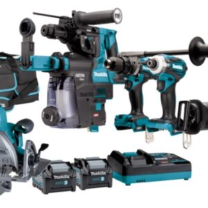 Makita DK0162G601 | Combiset 40V Max – 6 machines – 4,0Ah Li-Ion – en sac