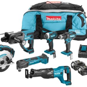 Makita DLX6038T | Comboset 18V LXT – 6 machines – 3 × 5,0Ah Li-Ion