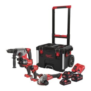 Milwaukee 4933492530 M18 FPP4E-555T Powerpack - 4 machines 18 V 1x3,0 Ah / 2x5,5 Ah Li-Ion dans Packout Trolley