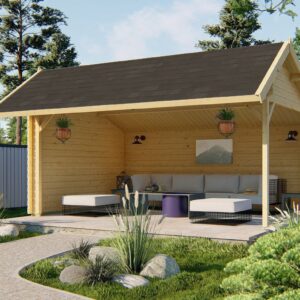 Kiosque Thuringen 500x350x290cm Épaisseur des parois 44 mm