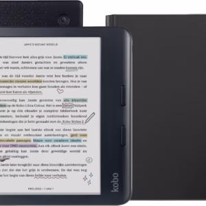 Kobo Libra Colour Zwart + Notebook Sleep Cover Zwart
