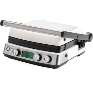 GREENPAN Elite – Grill de Contact Sans PFAS, Ouverturable, avec Plaques Réversibles et Compatibles Lave-Vaisselle, Crème