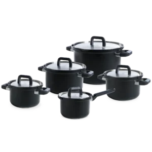 BK Flow Cool Black Inox Ensemble de poêles 5 pièces