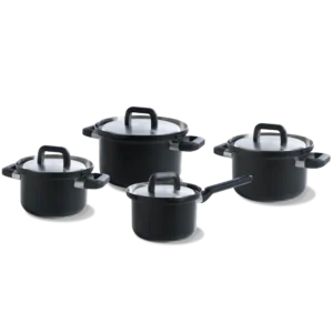 Flow Cool Black RVS Pannenset 4 Pièces